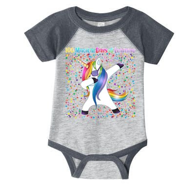 100 Magical Days of Learning Dabbing Unicorn Infant Baby Jersey Bodysuit