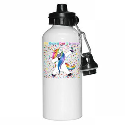 100 Magical Days of Learning Dabbing Unicorn Aluminum Water Bottle