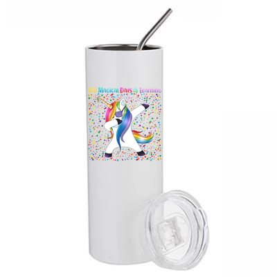 100 Magical Days of Learning Dabbing Unicorn Stainless Steel Tumbler