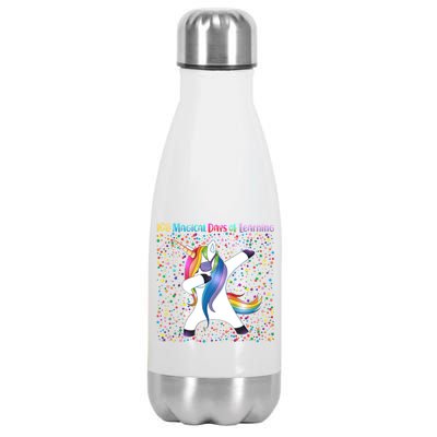 100 Magical Days of Learning Dabbing Unicorn Stainless Steel Insulated Water Bottle