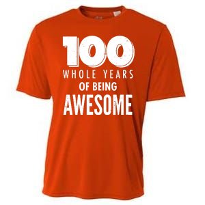 100 Whole Years Of Being Awesome Birthday Cooling Performance Crew T-Shirt