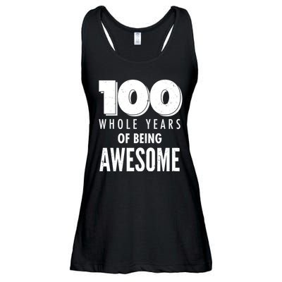 100 Whole Years Of Being Awesome Birthday Ladies Essential Flowy Tank