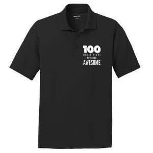 100 Whole Years Of Being Awesome Birthday PosiCharge RacerMesh Polo