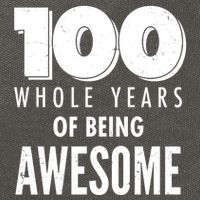 100 Whole Years Of Being Awesome Birthday Cotton Canvas Backpack