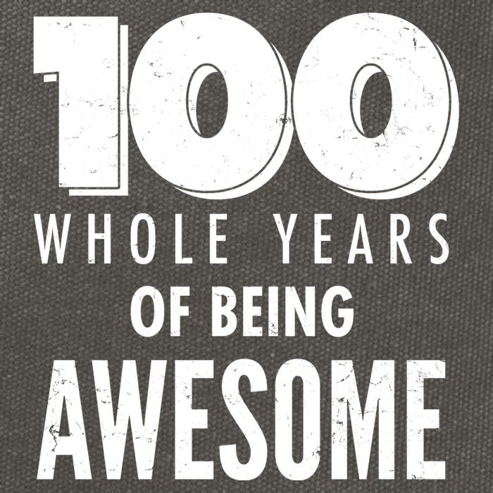 100 Whole Years Of Being Awesome Birthday Cotton Canvas Backpack