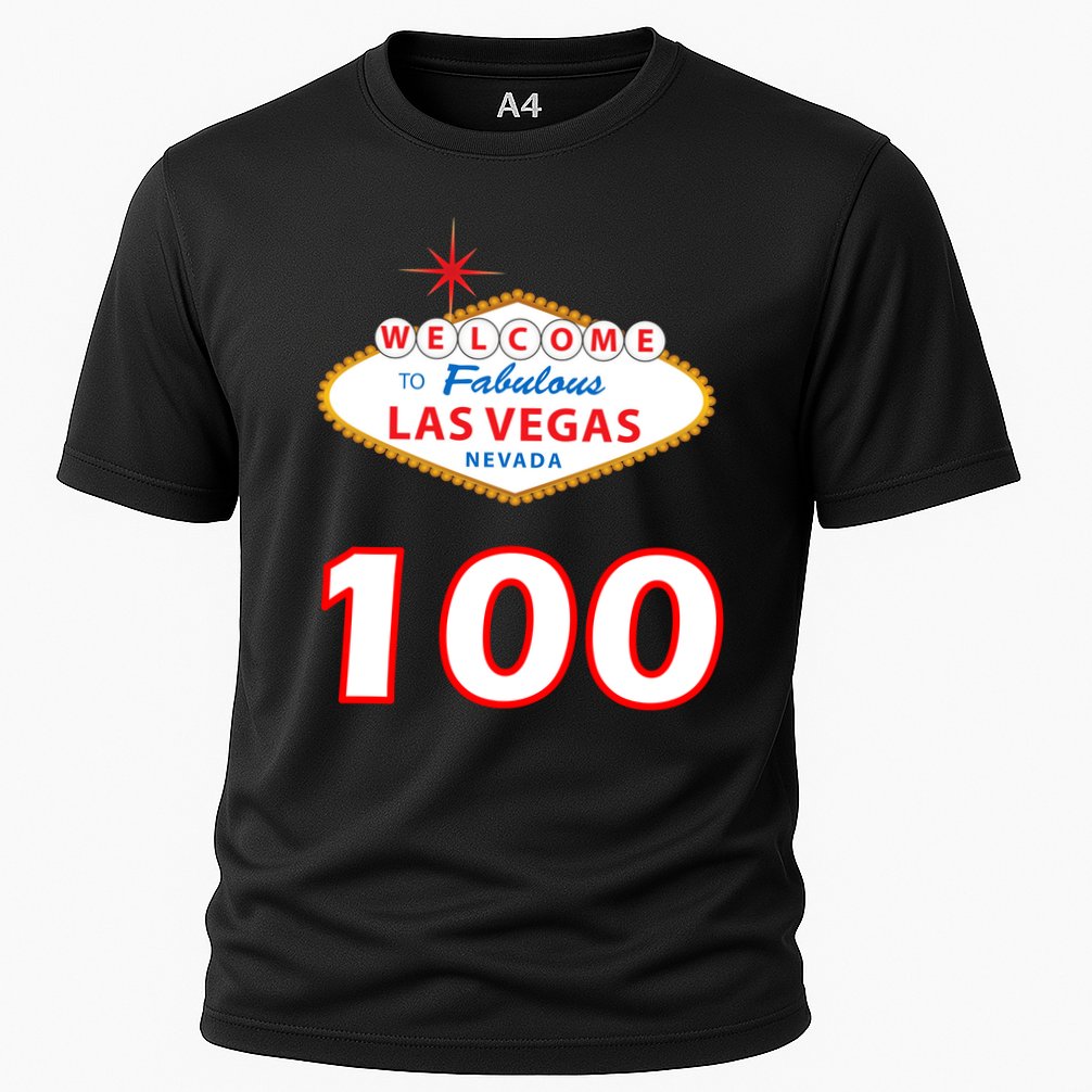100 Years Old In Vegas - 100th Birthday Cooling Performance Crew T-Shirt