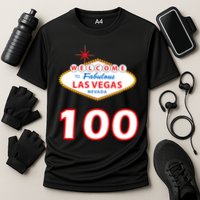 100 Years Old In Vegas - 100th Birthday Cooling Performance Crew T-Shirt