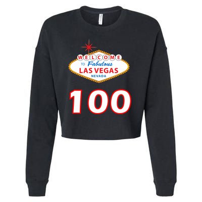 100 Years Old In Vegas - 100th Birthday Cropped Pullover Crew
