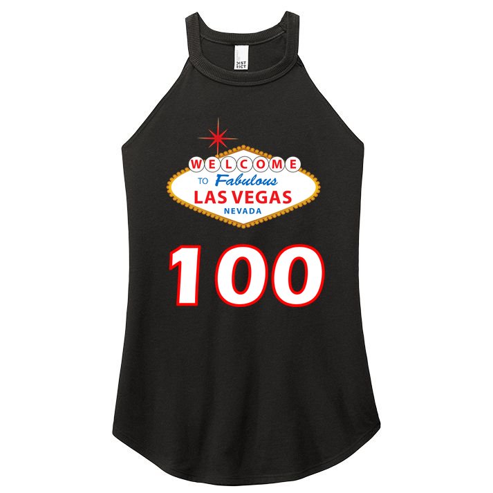 100 Years Old In Vegas - 100th Birthday Women's Perfect Tri Rocker Tank