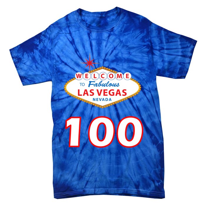100 Years Old In Vegas - 100th Birthday Tie-Dye T-Shirt