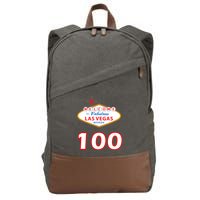 100 Years Old In Vegas - 100th Birthday Cotton Canvas Backpack