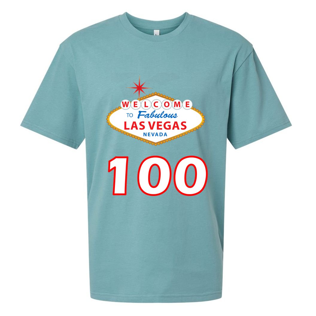 100 Years Old In Vegas - 100th Birthday Sueded Cloud Jersey T-Shirt