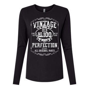 100th Birthday Genuine All Original Parts Womens Cotton Relaxed Long Sleeve T-Shirt