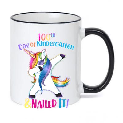 100th Day Of Kindergarten & Nailed it 11oz Black Color Changing Mug