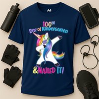 100th Day Of Kindergarten & Nailed it Cooling Performance Crew T-Shirt