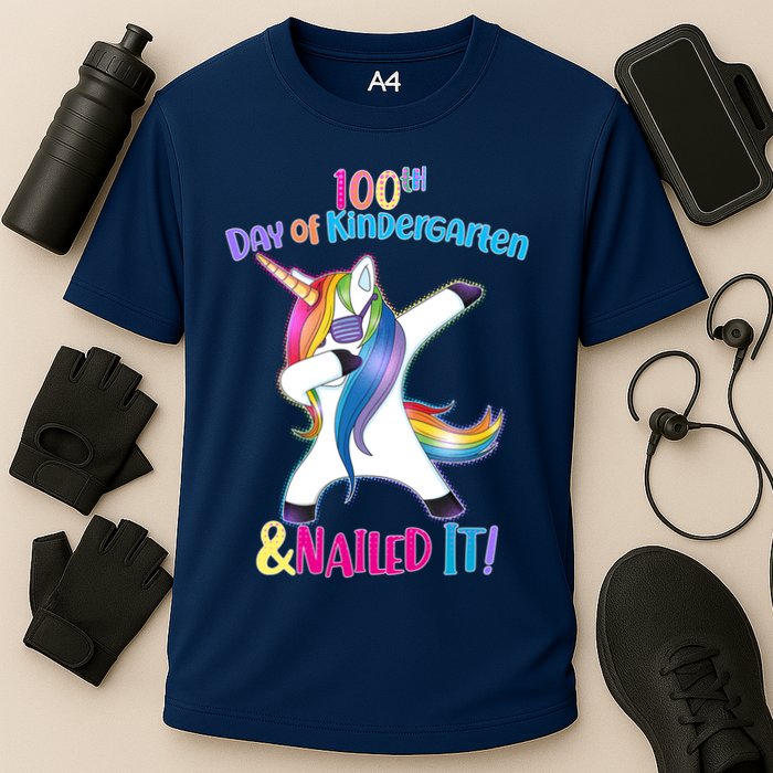 100th Day Of Kindergarten & Nailed it Cooling Performance Crew T-Shirt