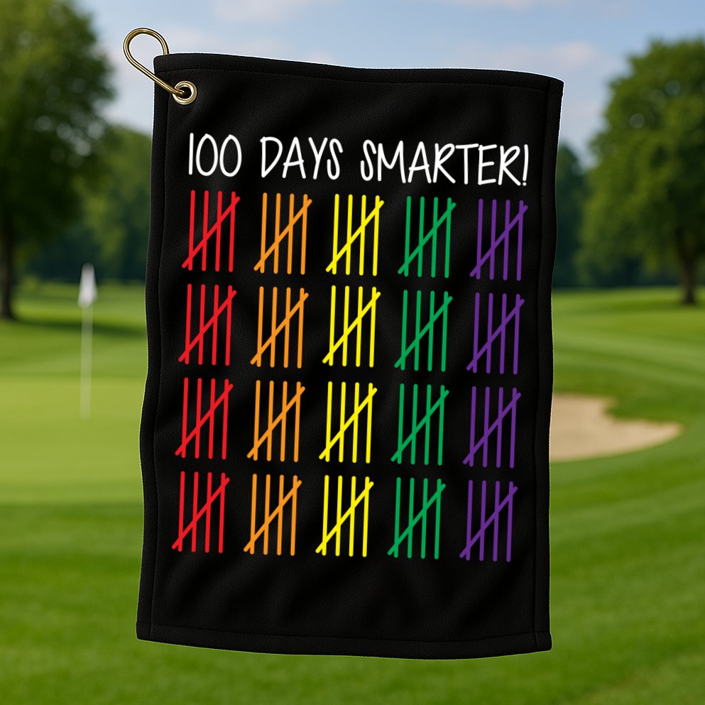 100th Day of School Golf Towel