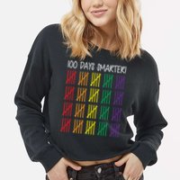 100th Day of School Cropped Pullover Crew