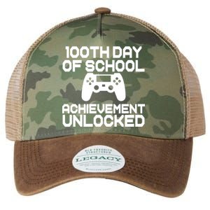 100th Day Of School Achievement Unlocked Legacy Tie Dye Trucker Hat