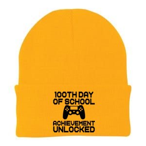 100th Day Of School Achievement Unlocked Knit Cap Winter Beanie