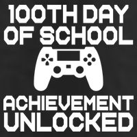 100th Day Of School Achievement Unlocked 7 Panel Mesh Trucker Snapback Hat