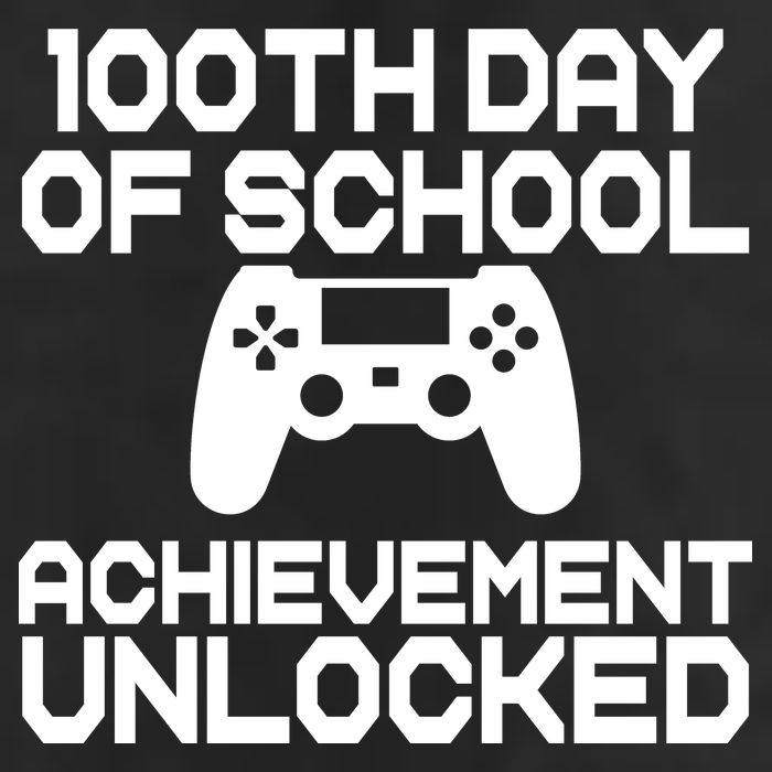 100th Day Of School Achievement Unlocked 7 Panel Mesh Trucker Snapback Hat