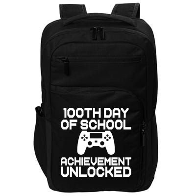 100th Day Of School Achievement Unlocked Impact Tech Backpack