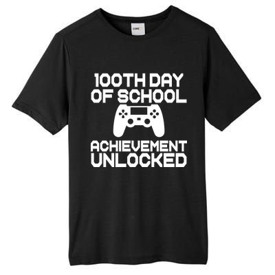 100th Day Of School Achievement Unlocked Tall Fusion ChromaSoft Performance T-Shirt