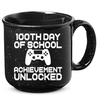 100th Day Of School Achievement Unlocked 15oz Campfire Ceramic Mug