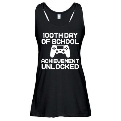 100th Day Of School Achievement Unlocked Ladies Essential Flowy Tank