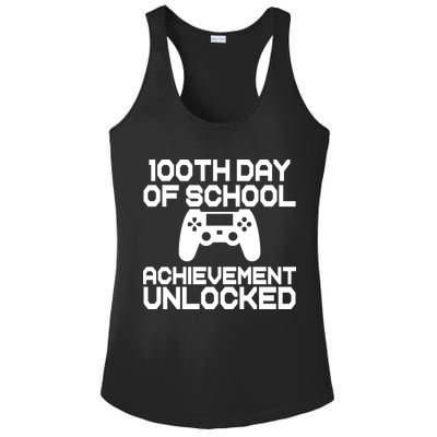 100th Day Of School Achievement Unlocked Ladies PosiCharge Competitor Racerback Tank