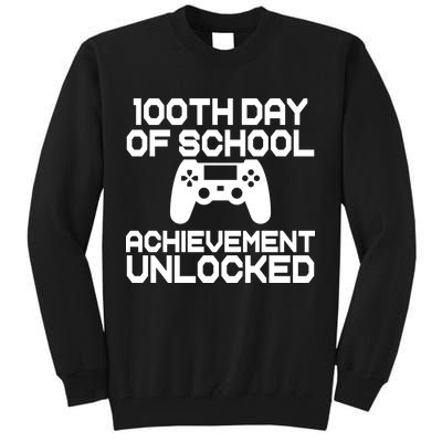 100th Day Of School Achievement Unlocked Tall Sweatshirt