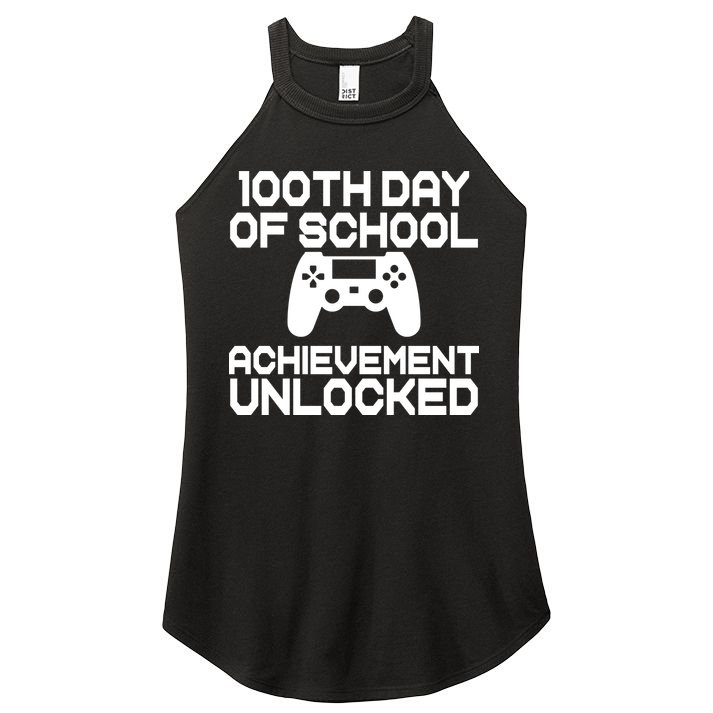 100th Day Of School Achievement Unlocked Women's Perfect Tri Rocker Tank