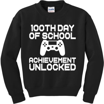 100th Day Of School Achievement Unlocked Kids Sweatshirt
