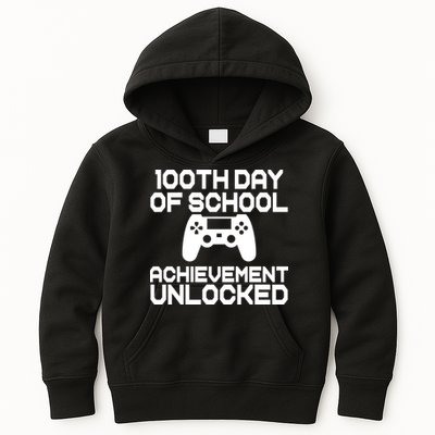100th Day Of School Achievement Unlocked Kids Hoodie