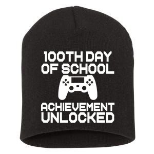 100th Day Of School Achievement Unlocked Short Acrylic Beanie