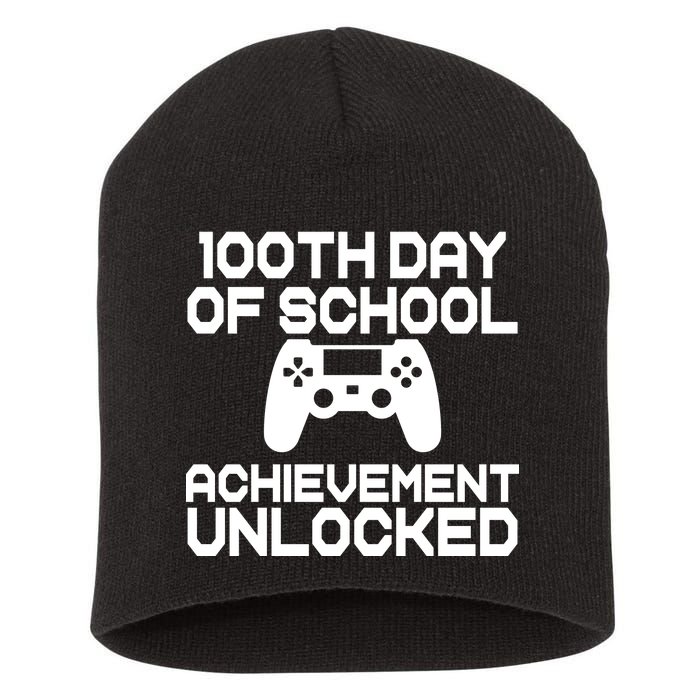 100th Day Of School Achievement Unlocked Short Acrylic Beanie