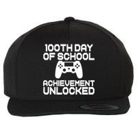 100th Day Of School Achievement Unlocked Wool Snapback Cap