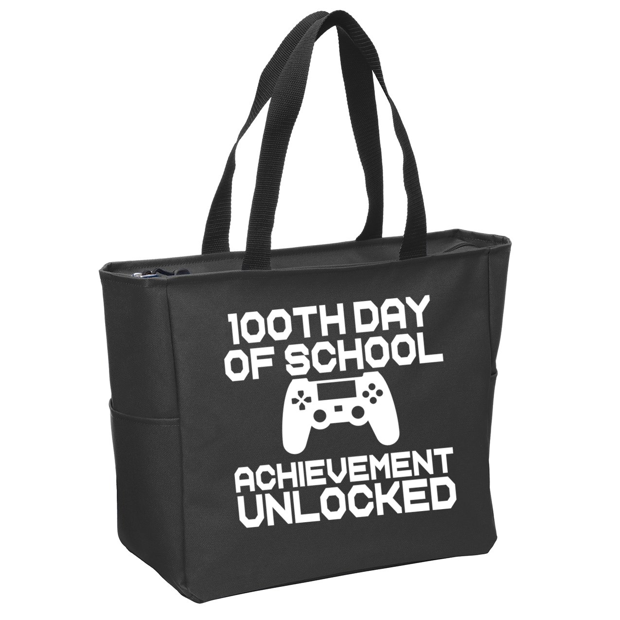100th Day Of School Achievement Unlocked Zip Tote Bag