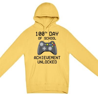 100th Day Of School Achievement Unlocked Cute Premium Pullover Hoodie