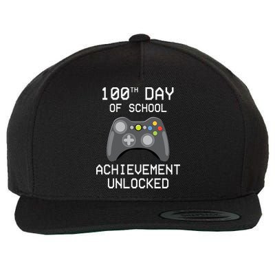 100th Day Of School Achievement Unlocked Cute Wool Snapback Cap