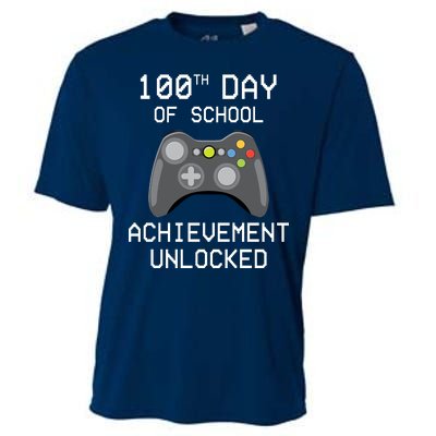 100th Day Of School Achievement Unlocked Cute Cooling Performance Crew T-Shirt