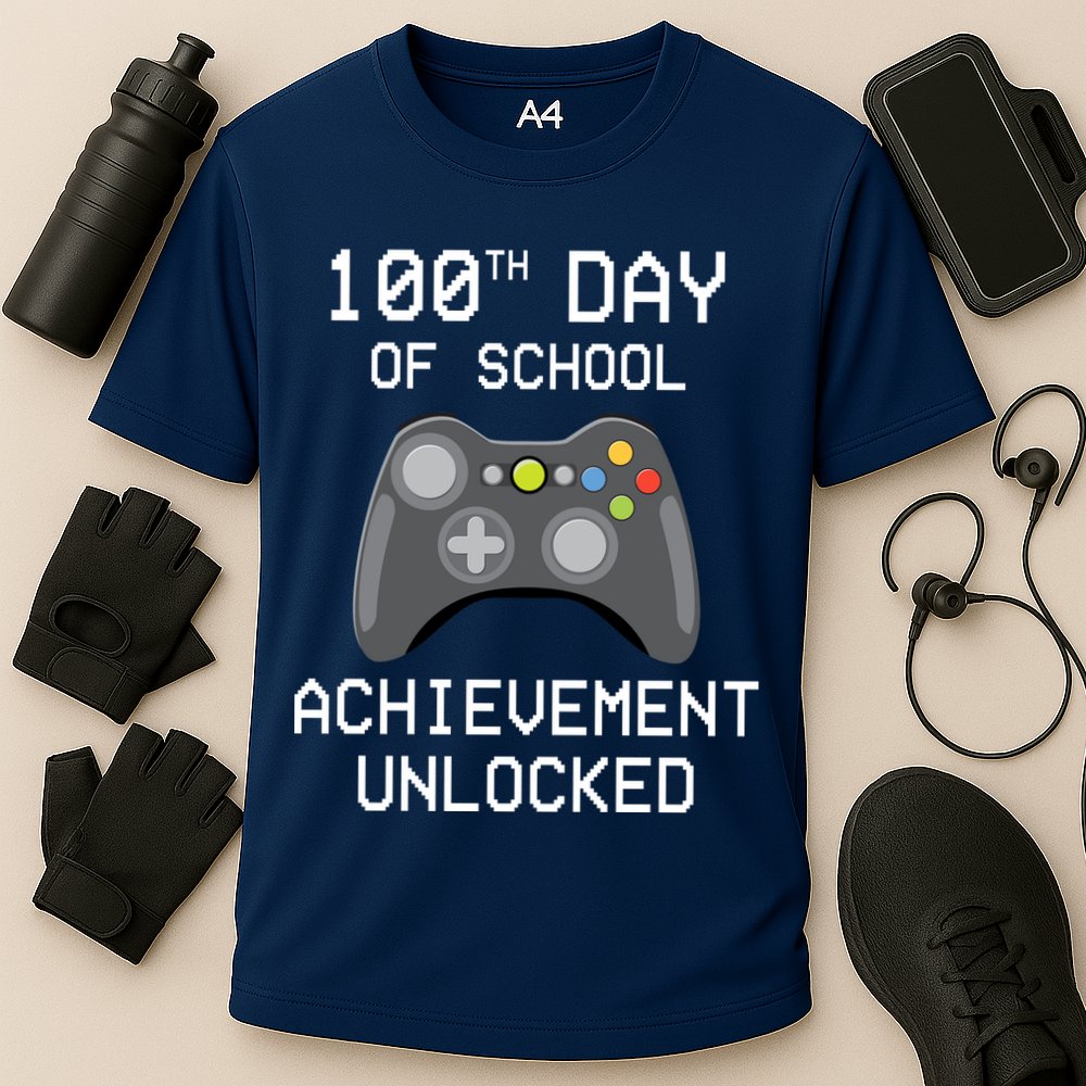 100th Day Of School Achievement Unlocked Cute Performance Shirt