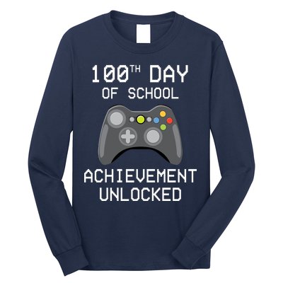 100th Day Of School Achievement Unlocked Cute Long Sleeve Shirt