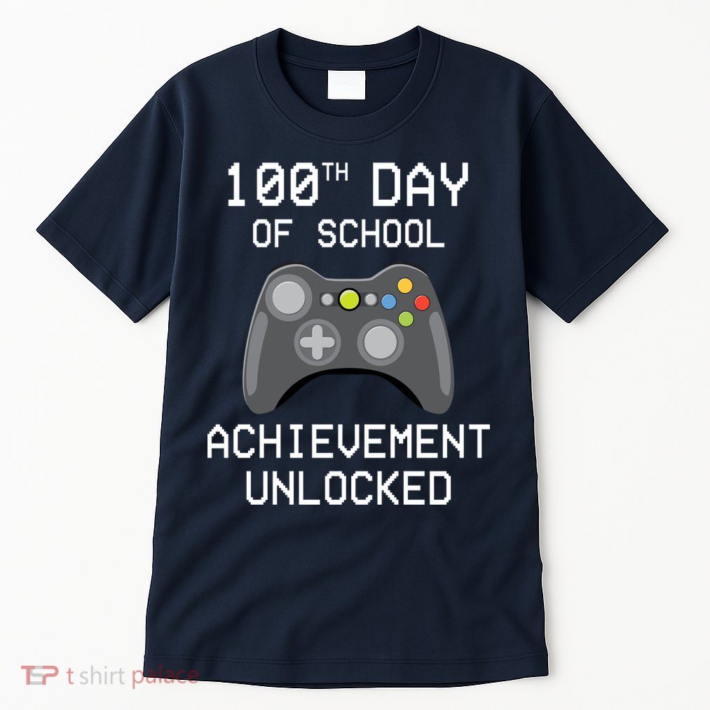 100th Day Of School Achievement Unlocked Cute Tall T-Shirt