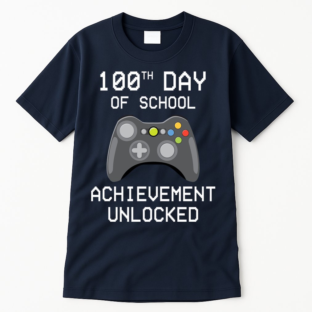 100th Day Of School Achievement Unlocked Cute Tall T-Shirt