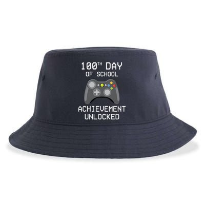 100th Day Of School Achievement Unlocked Cute Sustainable Bucket Hat