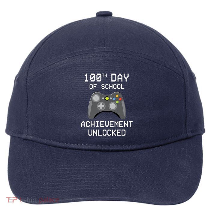 100th Day Of School Achievement Unlocked Cute 7-Panel Snapback Hat
