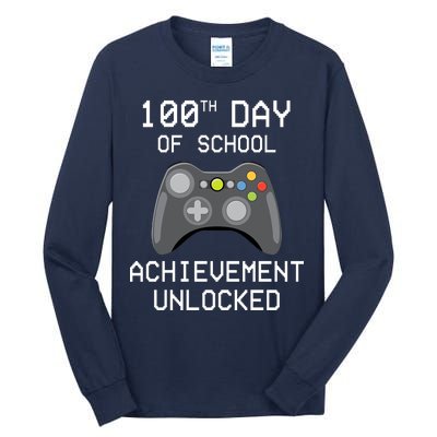 100th Day Of School Achievement Unlocked Cute Tall Long Sleeve T-Shirt