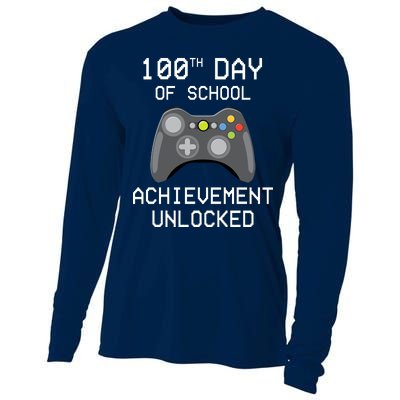 100th Day Of School Achievement Unlocked Cute Cooling Performance Long Sleeve Crew